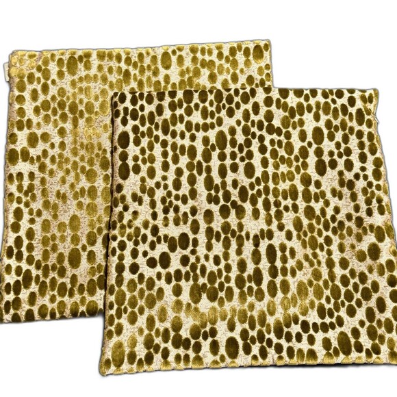 2 D.V. Kap Home Throw Pillow Cover 20”X20 Markle Peridot Decorative Velvet Green - Picture 1 of 5